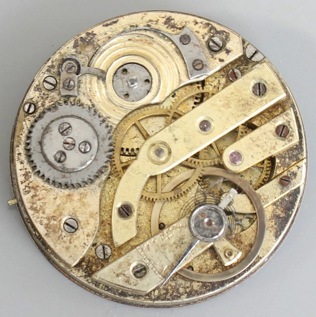 Mouvement De Montre à Gousset Vintage Années 1920 - Balancier Mécanique - Argenté