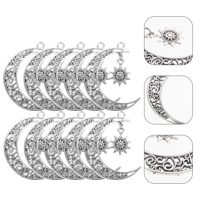 10 piezas Lunar Planeta Solar Diseño Aleación Aleación Aleación Colgante Joyería
