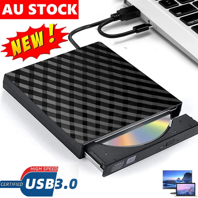 USB External CD RW DVD ROM Writer Burner Player Drive PC Laptop For Mac Windows