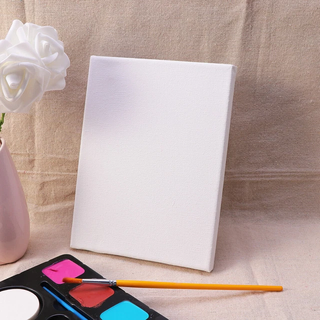 6 PIEZAS Almohadilla de dibujo de lona cebada de acrílico blanco bambú para niños