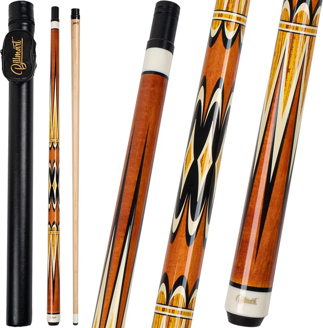 POOL CUE STICK, Low Deflection Shaft Billiard Cue Sticks with Hard Case