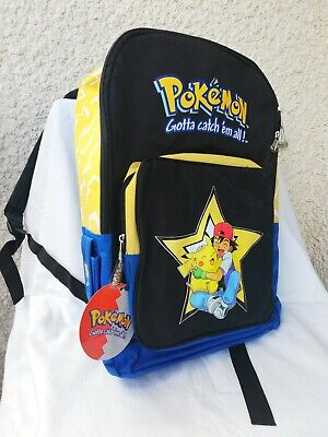 Sac À Dos Pokémon vintage 1999 neuf + étiquette Nintendo cartable backpack