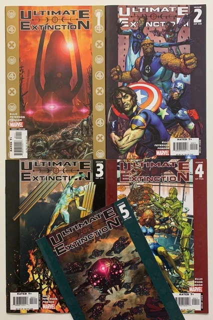 Ultimate Extinction #1 to #5 complete series. (Marvel 2006) Hi grade.