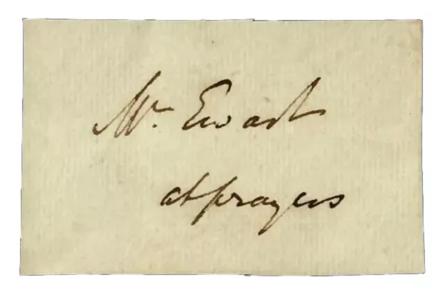 RARE! "1st Baronet" William Ewart Hand Signed 2X5 Card