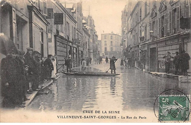 94 - VILLENEUVE SAINT GEORGES - SAN42772 - Crue de la Seine - La Rue de Paris