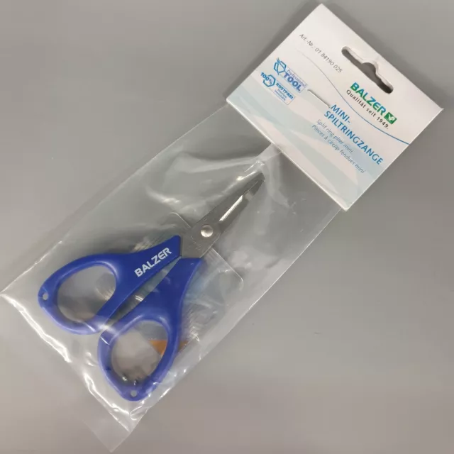 Balzer Splitringzange mini Schere für geflochtene Schnur Sprengringzange Cutter