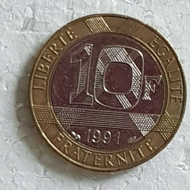 10 Francs Genie De La Bastille 1991