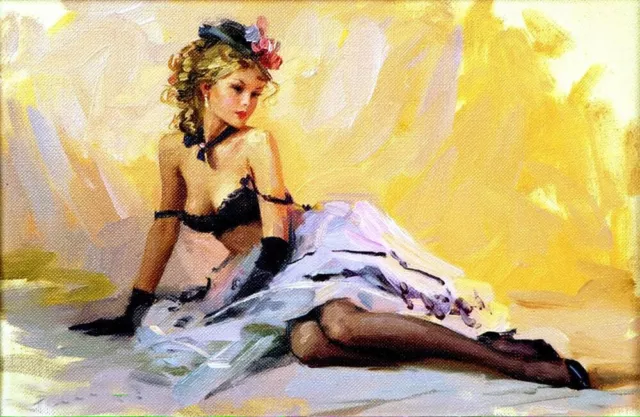 Konstantin Razumov,Girl Modern Abstract hand-painted Oil Painting Wall 24x36#220