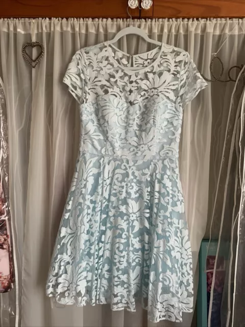 TED BAKER PALE Blue Caree Lace Dress Size 4 14 Worn Once 65.00 PicClick UK