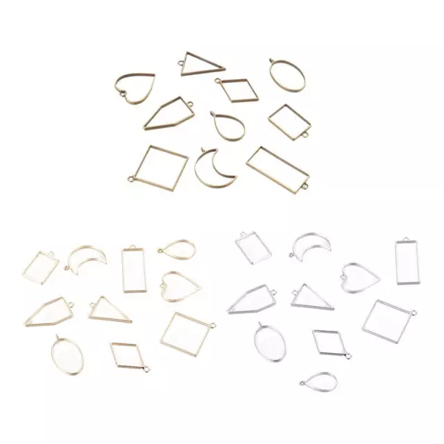 10pcs Charms Anhänger Rohlinge Fassungen für Cabochons Halskette Bastel