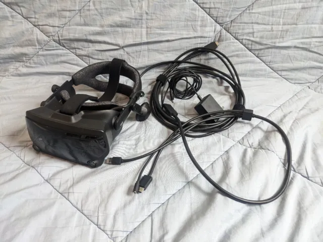 VALVE INDEX VR Virtual Reality HEADSET AND CABLES, Nonfunctional IMU