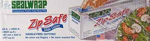 Sealwrap Cling Classic Zip Safe Plastic Wrap 18" Wide by 2000' Length Clear 1...