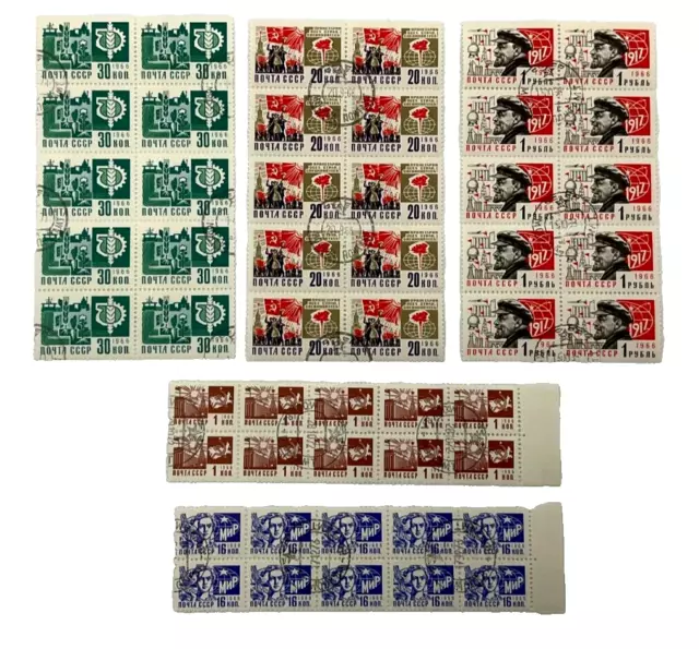 1960 Soviet Union, CCCP Noyta, Various sheet of 50 cancelled stamps, RARE