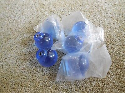 6 Crystal blue Glass Round Knob Drawer Cabinet Door Pull Handle New
