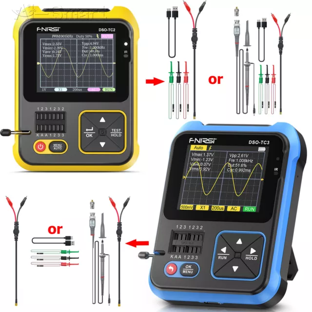 DSO-TC2/DSO-TC3 Digital Handheld Oscilloscope Transistor Tester/Signal Generator