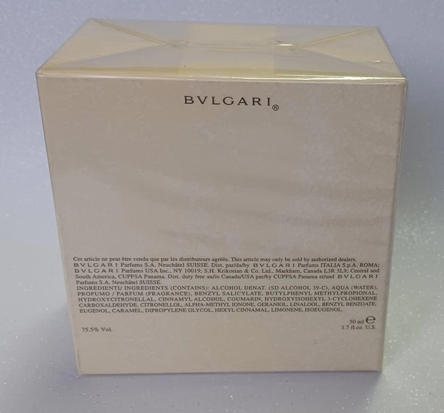 BVLGARI BULGARI DONNA EDT 50ml NAT.SPRAY VINTAGE EDIZIONE NUOVO/FOGLIA 2