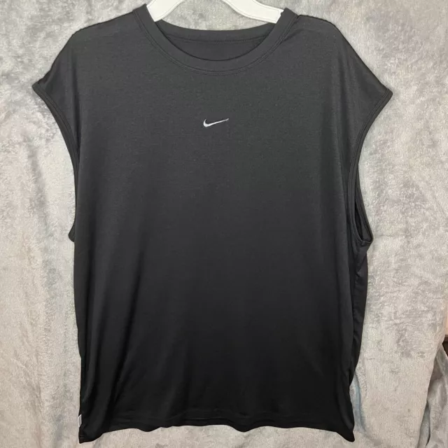 Nike Adult Shirt Large Black Gray Tank Top Sleeveless Workout Solid Tee Men’s