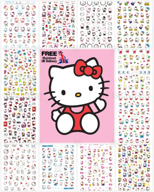 🌸Nail Art Self-Adhesive Stickers Cute HELLO KITTY SANRIO Cartoon Characters 🌸