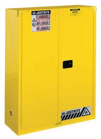 Justrite 894530 Flammable Cabinet, 60 Gal., Yellow