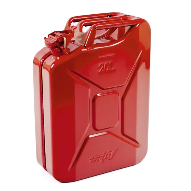 Oxid7® Metallkanister Metall Benzinkanister Kraftstoffkanister rot 20 Liter
