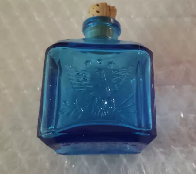 Wheaton Glass Sapphire Blue Daniel Websters Recorder Ink Waterman,Salem, Mass.