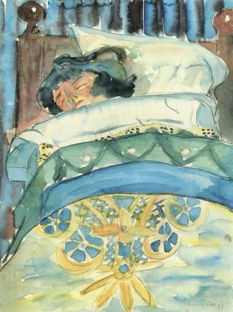 Sleeping girl (II) by Walter Gramatte Giclee Fine Art Print Repro on Canvas