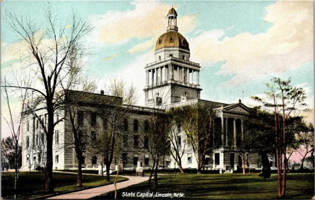 Vtg Lincoln Nebraska NE State Capitol 1910s Old Antique View Postcard