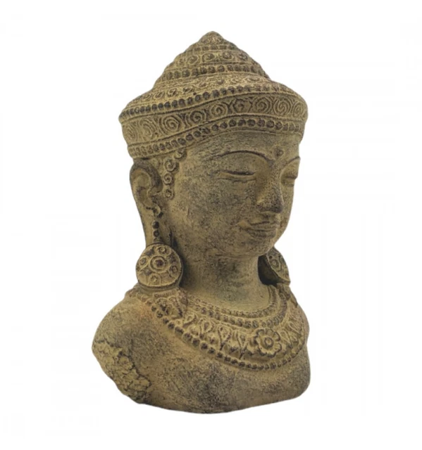 STONE Art & More Ganesh Assis En Pierre 40cm – Statue Jardin Résistante Au Gel, Fait Main Indonésie