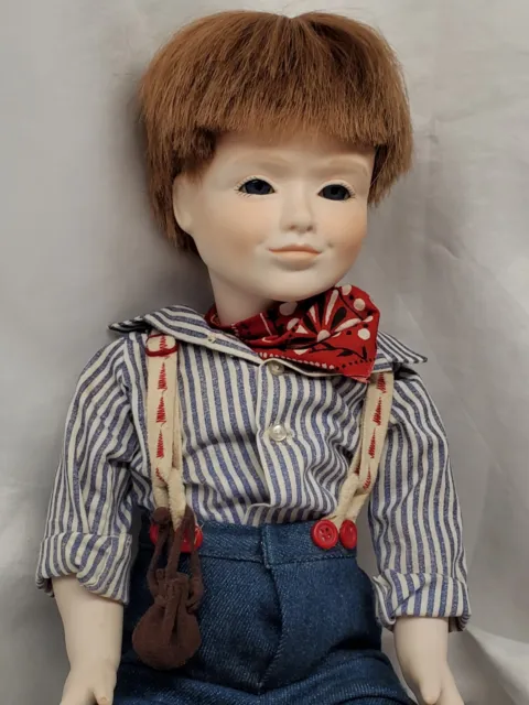 RARE Vintage Jerri Porcelain Doll 1980s seed of Chucky face 18"