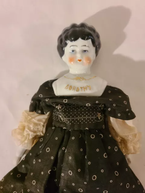 Antique 12 in. Bisque Doll Cloth Body Porcelain Limbs & Head  DOROTHY