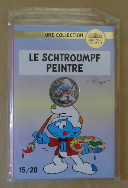 Schtroumpf Peintre (Toy Island, 1996) - Figurine Articulée Neuve Et Scellée