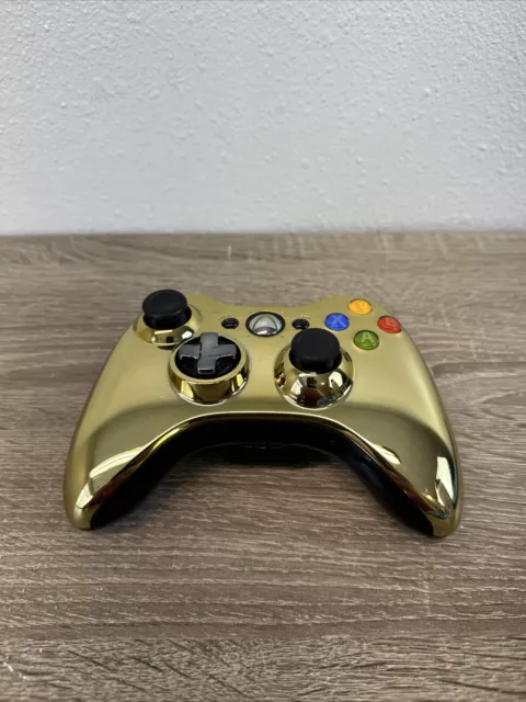Microsoft Xbox 360 Limited Edition Chrome Gold Wireless Controller OEM, TESTED! Microsoft Xbox 360 Limited Edition Chrome Gold Wireless Controller OEM, TESTED!