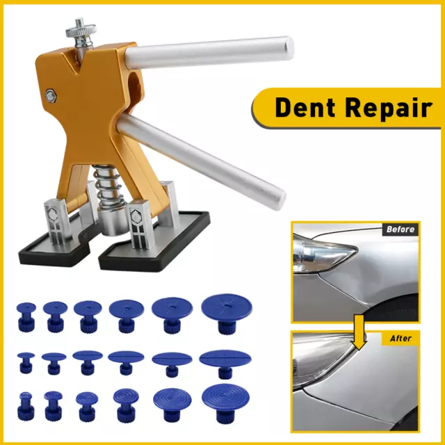 19 Pcs Auto Car Body Dent Repair Puller Pull Panel Door Ding Remover Lifter Tool