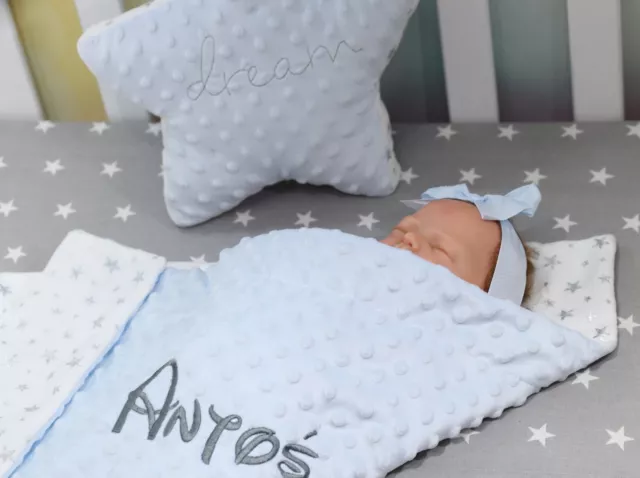 ★ BotoBaby® ★ GESCHENKSET Kuschelkissen + Babydecke ★ Geburt ★ 75 x 100 cm