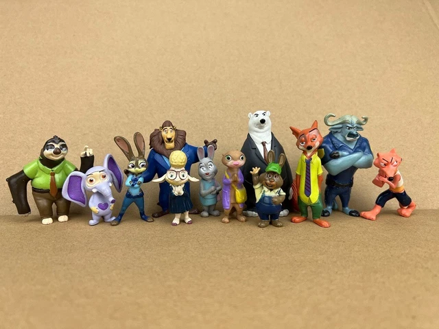 12PCS ZOOTOPIA ZOOTROPOLIS Judy Hopps Nick Wilde Mr Big Mini Toys Doll ...