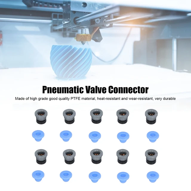 PTFE Pneumatik-Ventilstecker Für 3D-Drucker – 10 Stück, Leicht Zu Installieren, Hitzebeständig, Für Extruder