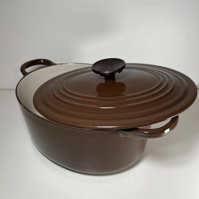 Cocotte Ronde Le Creuset 19 Cm Marron – Fonte émaillée Made In France – Occasion