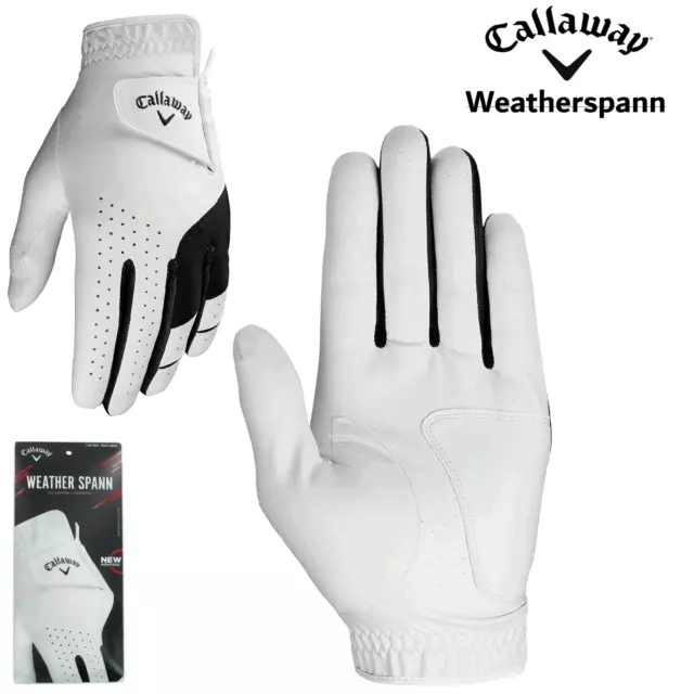 Callaway Weather Spann Golf Gloves Mens Golf Gloves * 2 Pack * New Golf Gloves 2