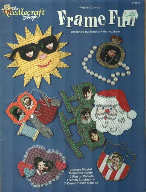 Used Frame Fun 12 Designs For Your Photos Plastic Canvas Pattern Book