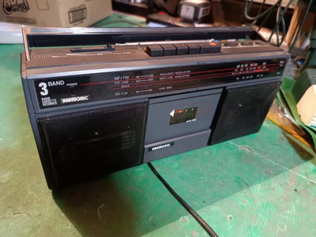 Radio Cassette Boombox Ghettoblaster Harmonic RCC 897A Vintage