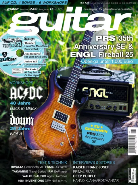 Guitar 08 2020 Avec Gitarre Playalongs Et Test Prs 35th Anniversaire Se