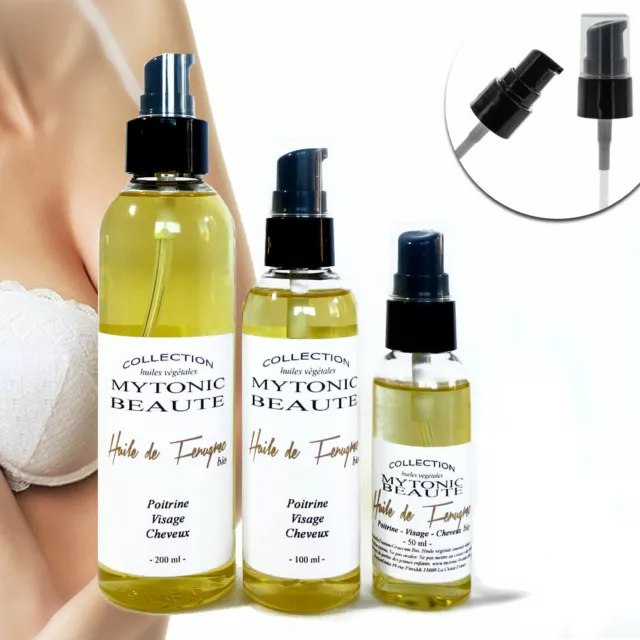 Huile De Fenugrec Bio Pour Grossir Fesses Et Hanches Naturellement - 300 Ml, Fabriqué En France