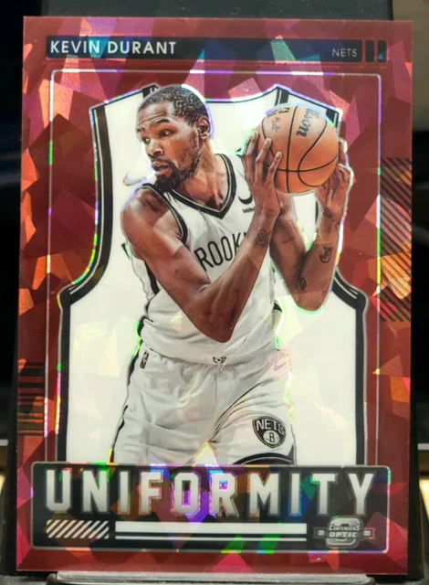 2021 Panini Contenders Optic Uniformity Red Cracked Ice Prizm Kevin Durant #16