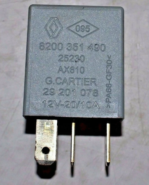 8200351490 RENAULT NISSAN (01-14) 5-Pin Silver Relay 25230-AX610 G ...