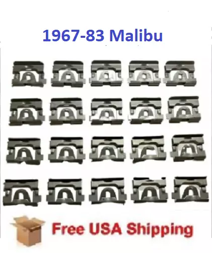 Fits 1967-1983 Malibu Rear Glass Window Windshield Molding Trim Reveal Clips GM