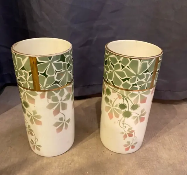 Paire De Vases Rouleaux Art Deco Faience De Luneville Keller Et Guerin 2