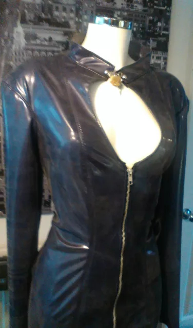 The Federation Rubber Latex Sleeved  Dress Keyhole Cleavage