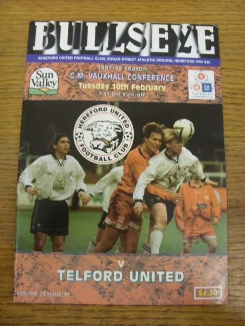 10/02/1998 Hereford United v Telford United [1st Non League Season] . Please fin