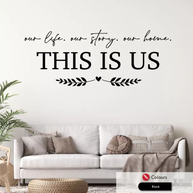 This Is Us Home Wall Art Sticker Quote Family Home Decor Our Story Vinyl Decal