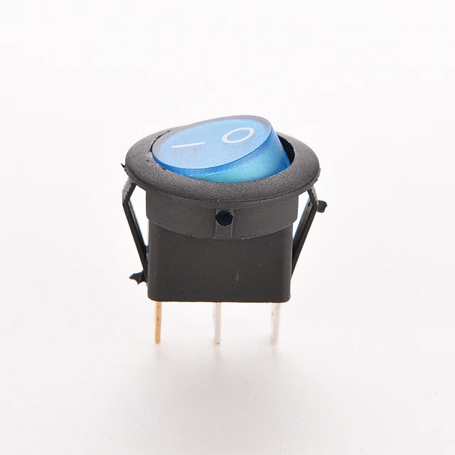 ON/OFF LED 12V 16A Dot Round Rocker Spst Toggle Switch Car Boat Light A ...